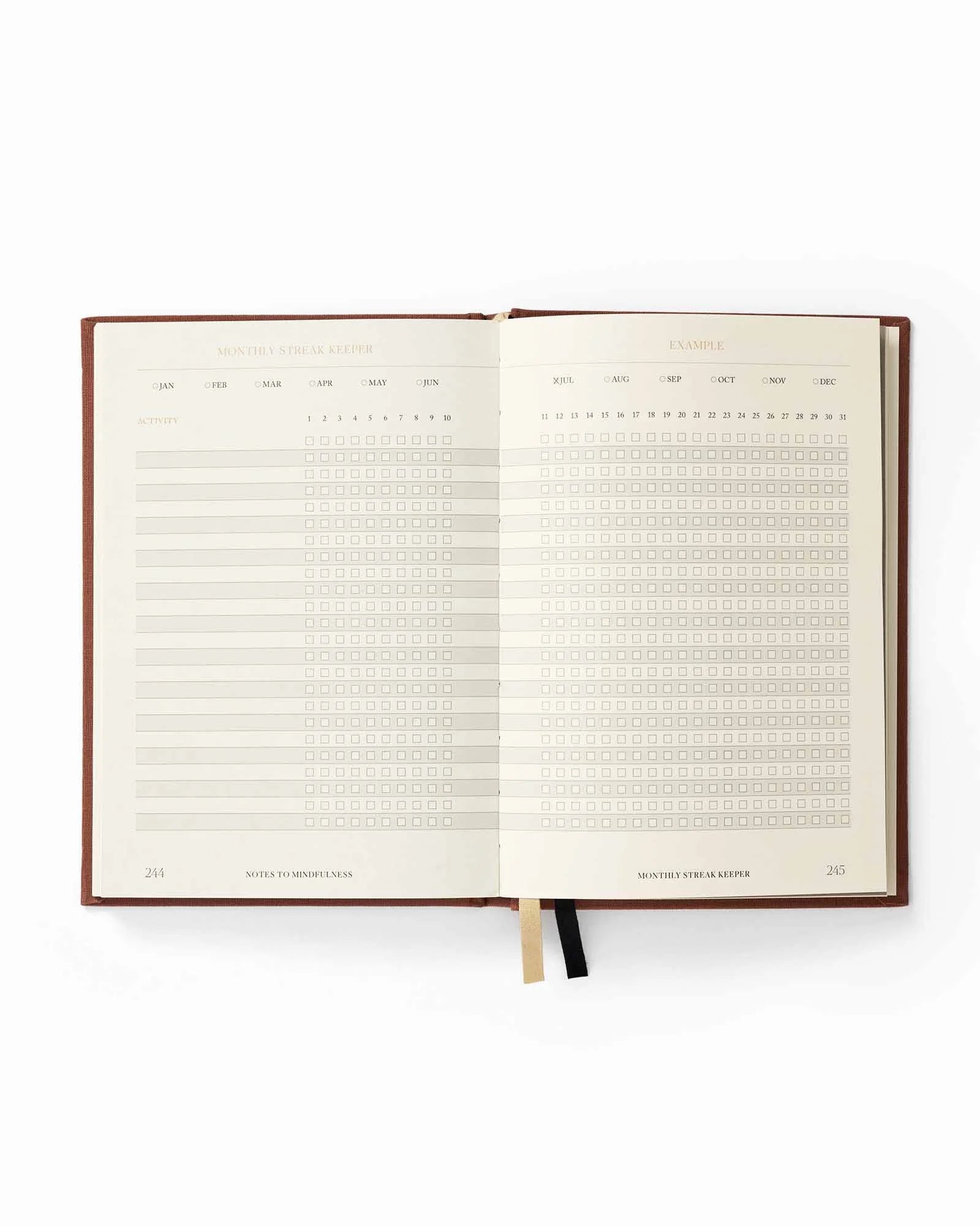 Sunset Orange Notes to Mindfulness Journal pages
