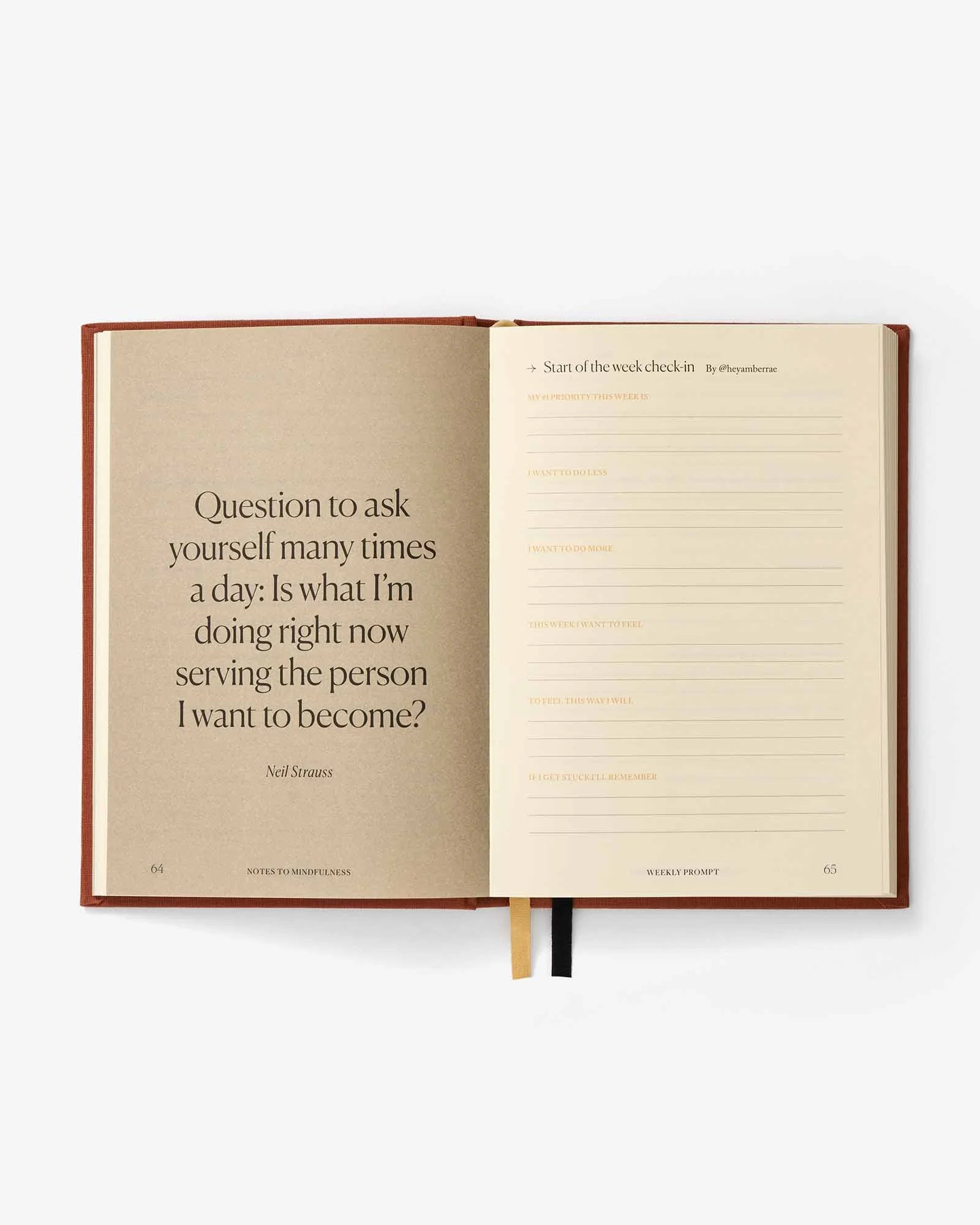 Sunset Orange Notes to Mindfulness Journal feature