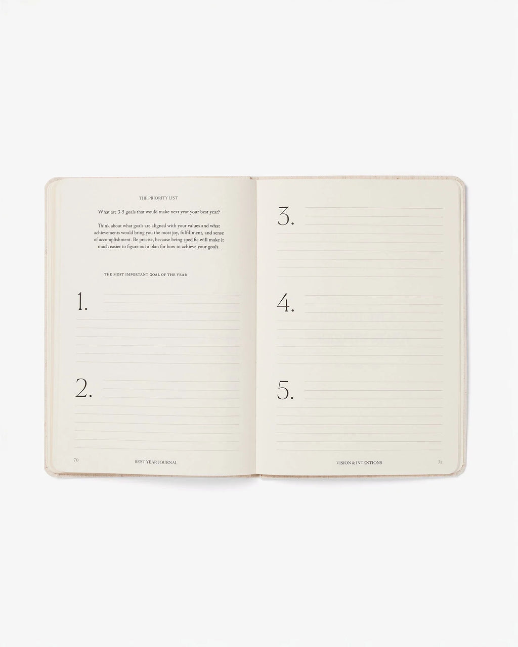 Intelligent Change Best Year Journal Essential Blue interior layout close-up
