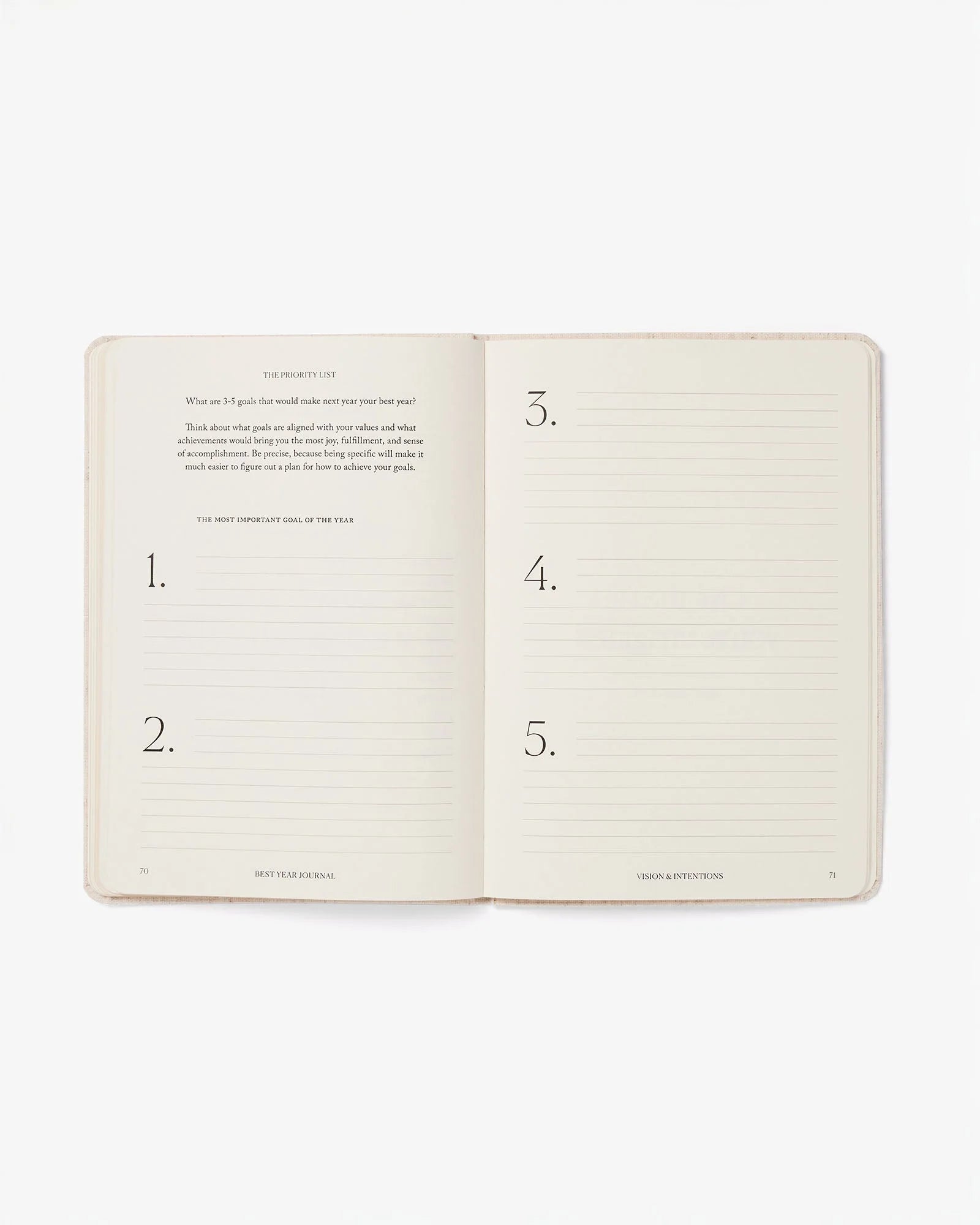 Intelligent Change Best Year Journal Essential Blue interior layout close-up