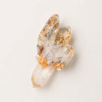LumaStone Natural White Crystal Rough Stone, raw geometric crystal ideal for decorative objects or crystal keychains.