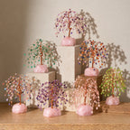 LumaStone crystal tree decor with pink crystal base