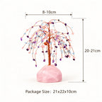 LumaStone Natural Powder Crystal Base Fortune Tree