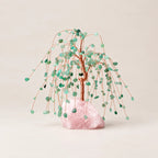LumaStone natural powder crystal base fortune tree with green crystal chips - Lvdong Tomb
