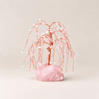 LumaStone crystal tree decor with pink crystal base - Pink crystal