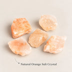 Natural orange salt crystal rough diffuser stones.