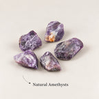 Natural amethyst rough diffuser stones.