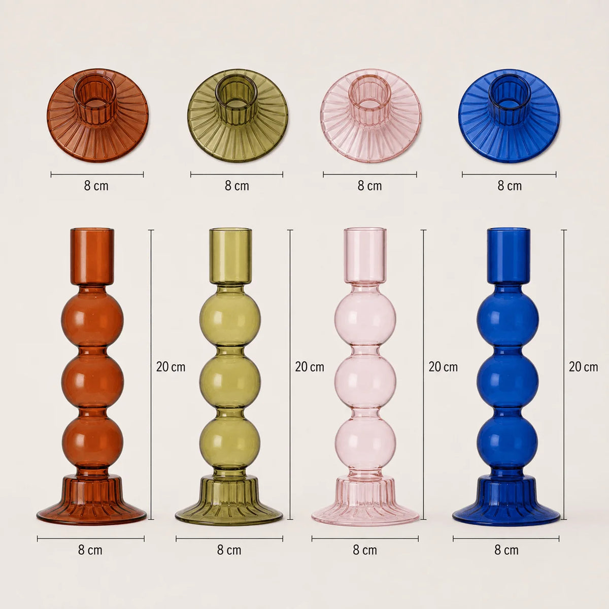 StillAura borosilicate glass candle holder, a clear decorative candlestick perfect for home decor.