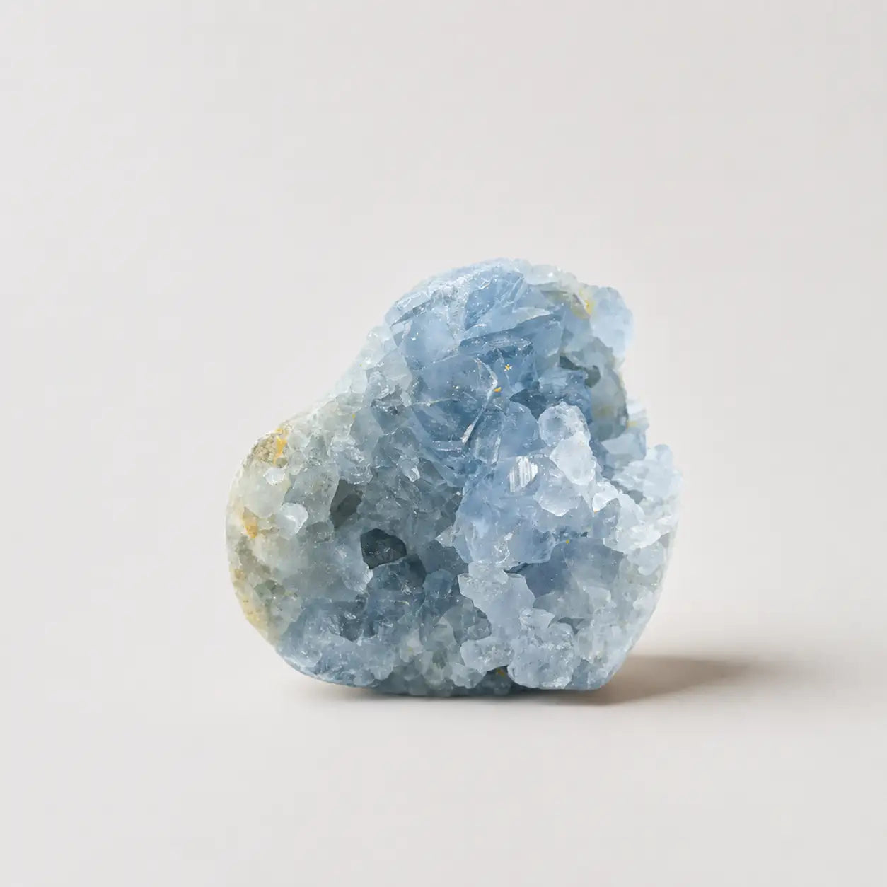 LumaStone original cyan mineral crystal geometric decoration. Natural stone decor with blue hues, perfect as a crysta...