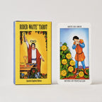 Moonveil Spanish Bilingual Knight Tarot, a blue 78-card divination deck for readings.
