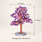 LumaStone Natural Crystal Crushed Stone Fortune Tree Ornaments