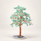 Natural Crystal Crushed Stone Fortune Tree Ornament — Green Tung Phosphorus