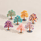 Natural Crystal Crushed Stone Fortune Tree Ornament 