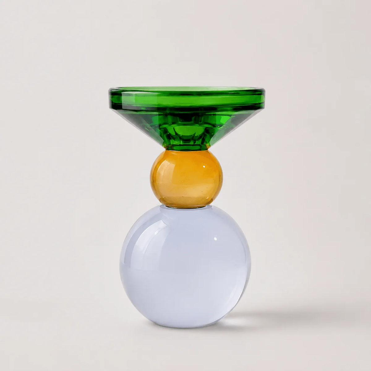 StillAura crystal multicolored block candle holder, elegant European cup candle decor.