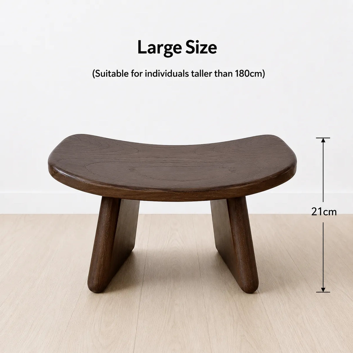 StillAura solid wood meditation bench, ergonomic zen seating for mindfulness practice