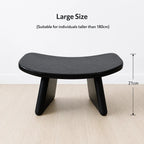 StillAura solid wood meditation bench; ergonomic zen seating for mindfulness practice.