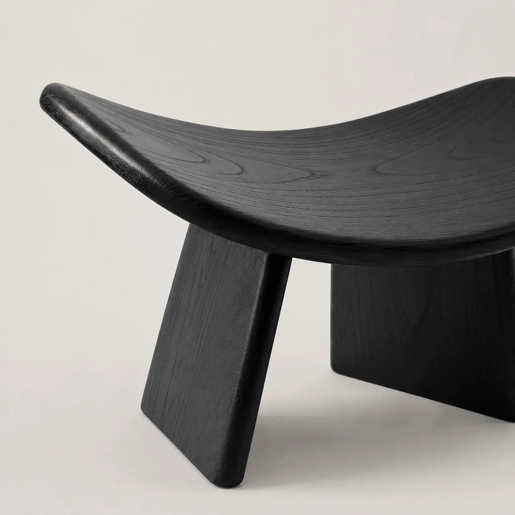StillAura solid wood meditation bench for zen seating; mindful meditation stool.