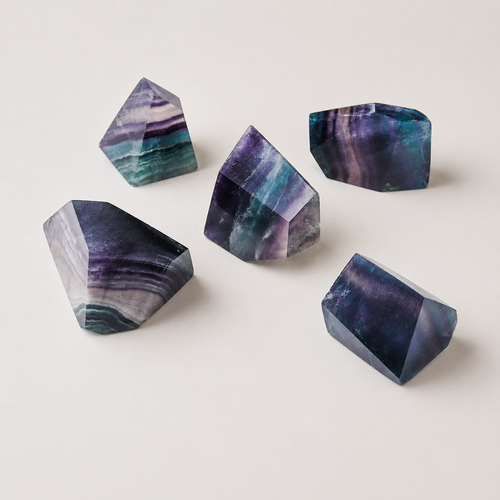 Rainbow Fluorite Polyhedron Ornament