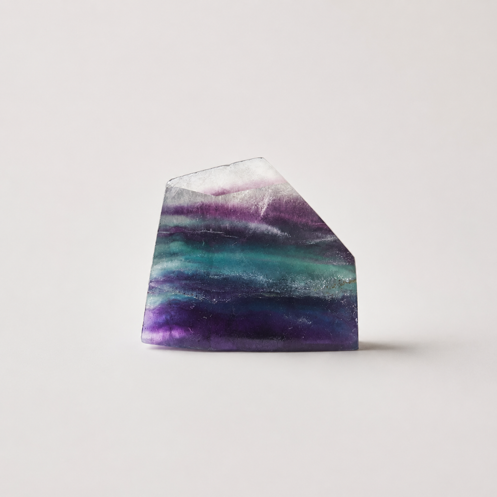 Rainbow Fluorite Polyhedron Ornament