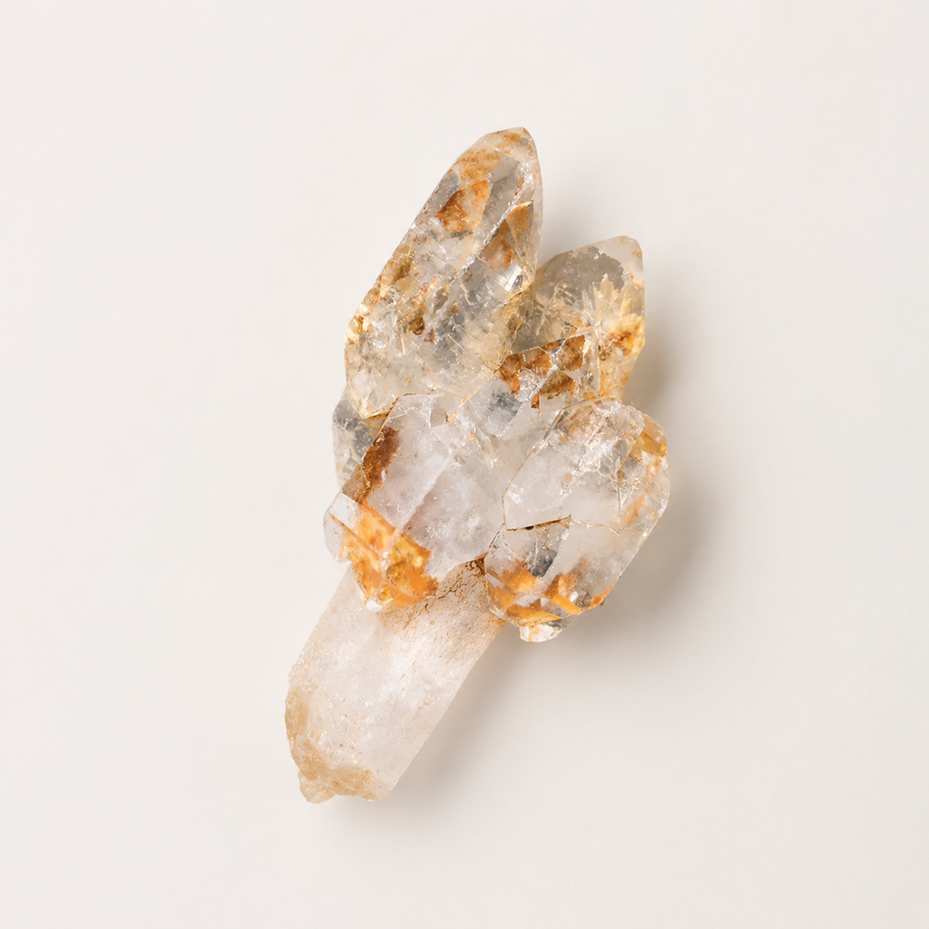 Natural White Crystal Skeleton Hollow Backbone Rough Stone