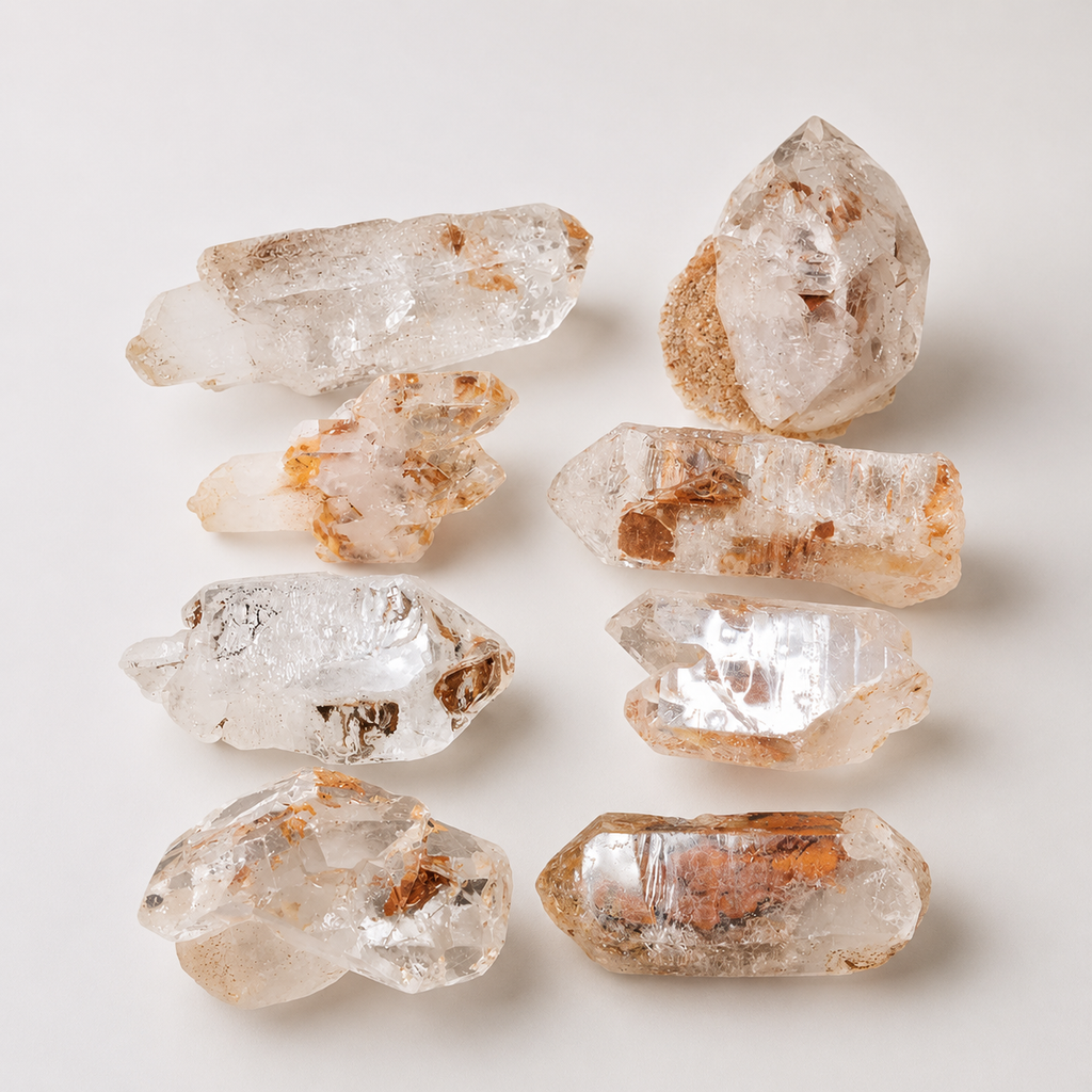 Natural White Crystal Skeleton Hollow Backbone Rough Stone