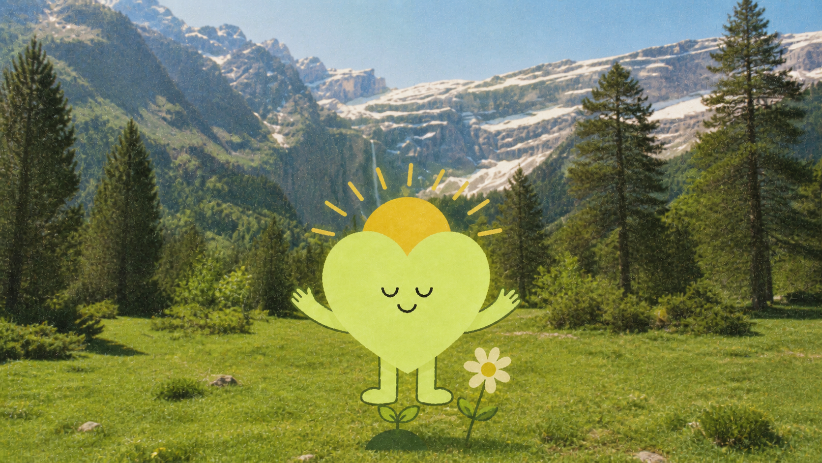 Heartfelt hug in nature's embrace