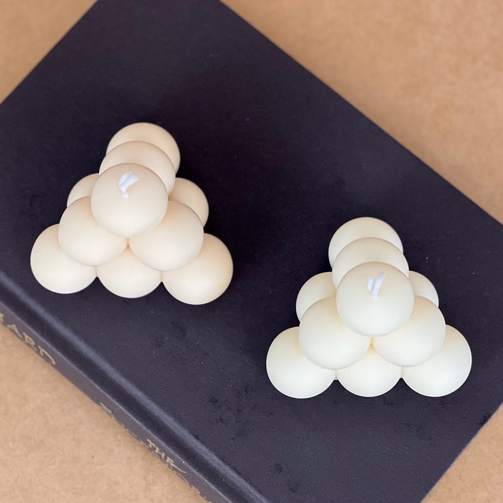 Bubble Pyramid Candle | Soy Shaped Candle | Decorative Candle | Aesthetic Candle | Minimalistic Decor | Unscented Candles | Unique Candle |-1