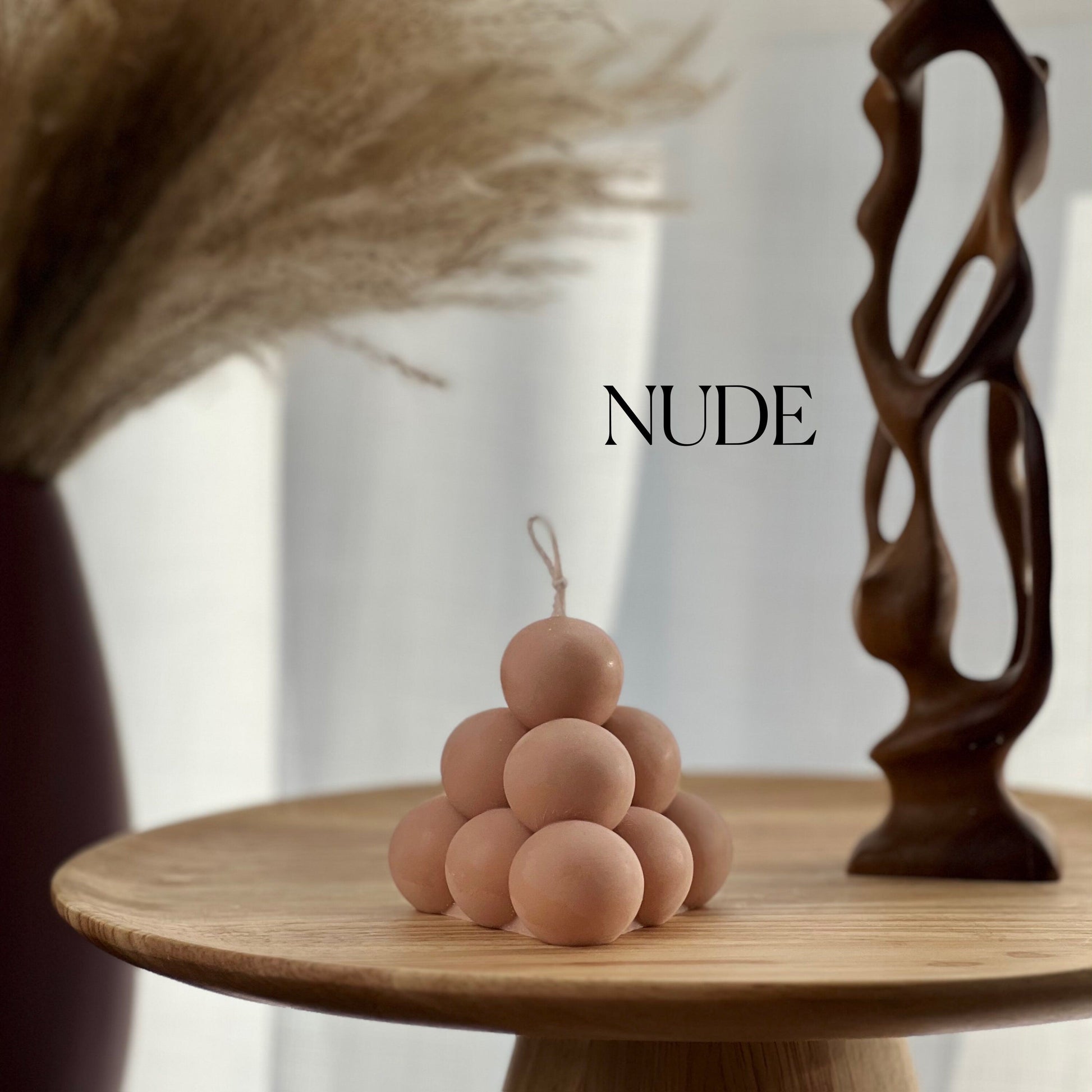 Bubble Pyramid Candle | Soy Shaped Candle | Decorative Candle | Aesthetic Candle | Minimalistic Decor | Unscented Candles | Unique Candle |-2