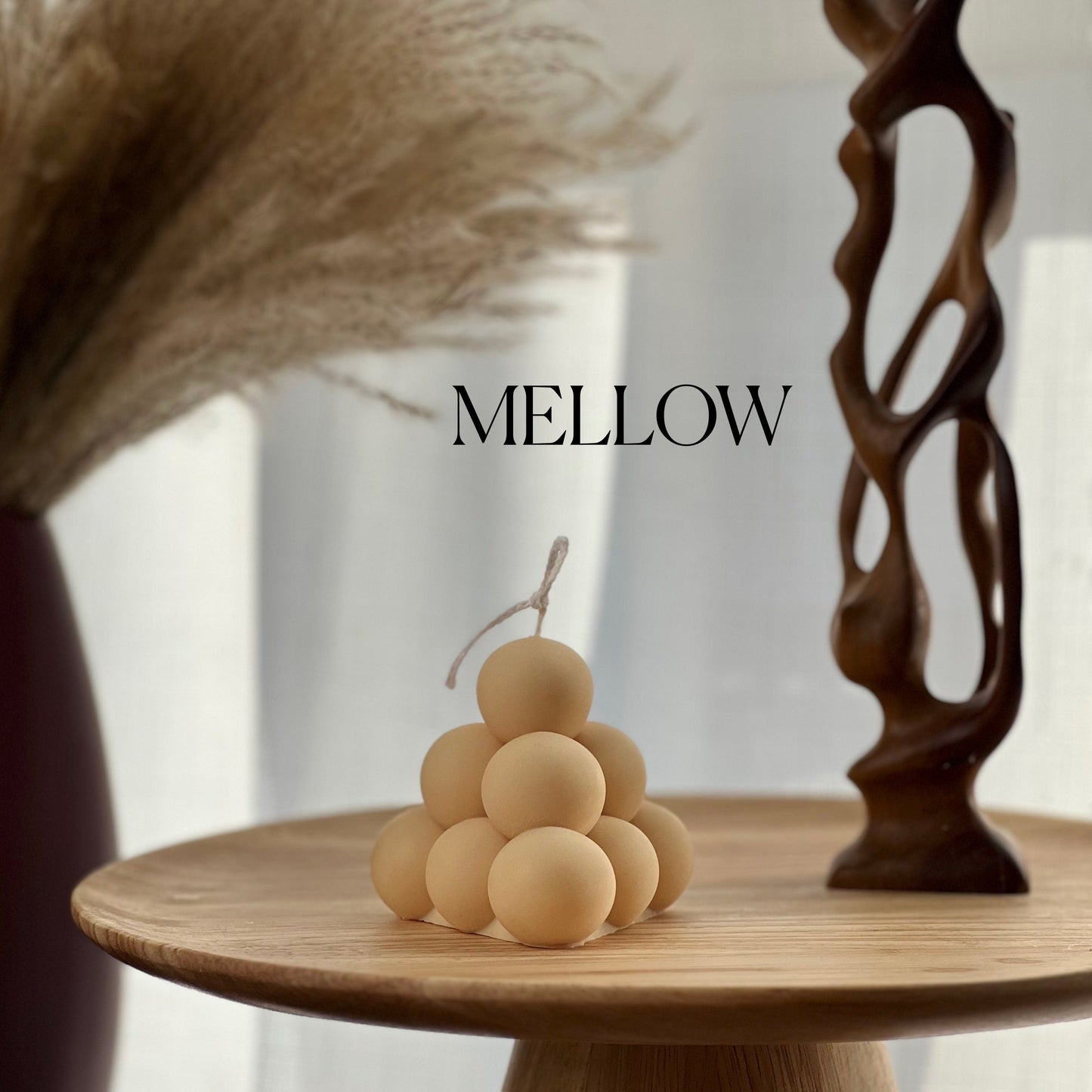 Bubble Pyramid Candle | Soy Shaped Candle | Decorative Candle | Aesthetic Candle | Minimalistic Decor | Unscented Candles | Unique Candle |-4