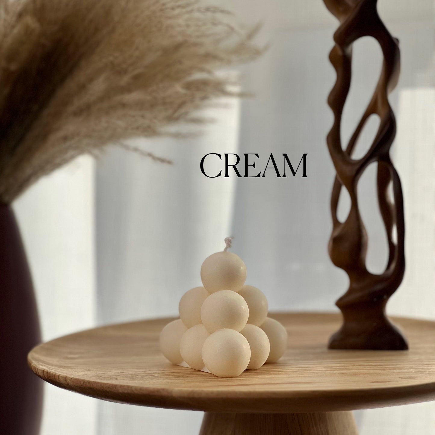 Bubble Pyramid Candle | Soy Shaped Candle | Decorative Candle | Aesthetic Candle | Minimalistic Decor | Unscented Candles | Unique Candle |-3