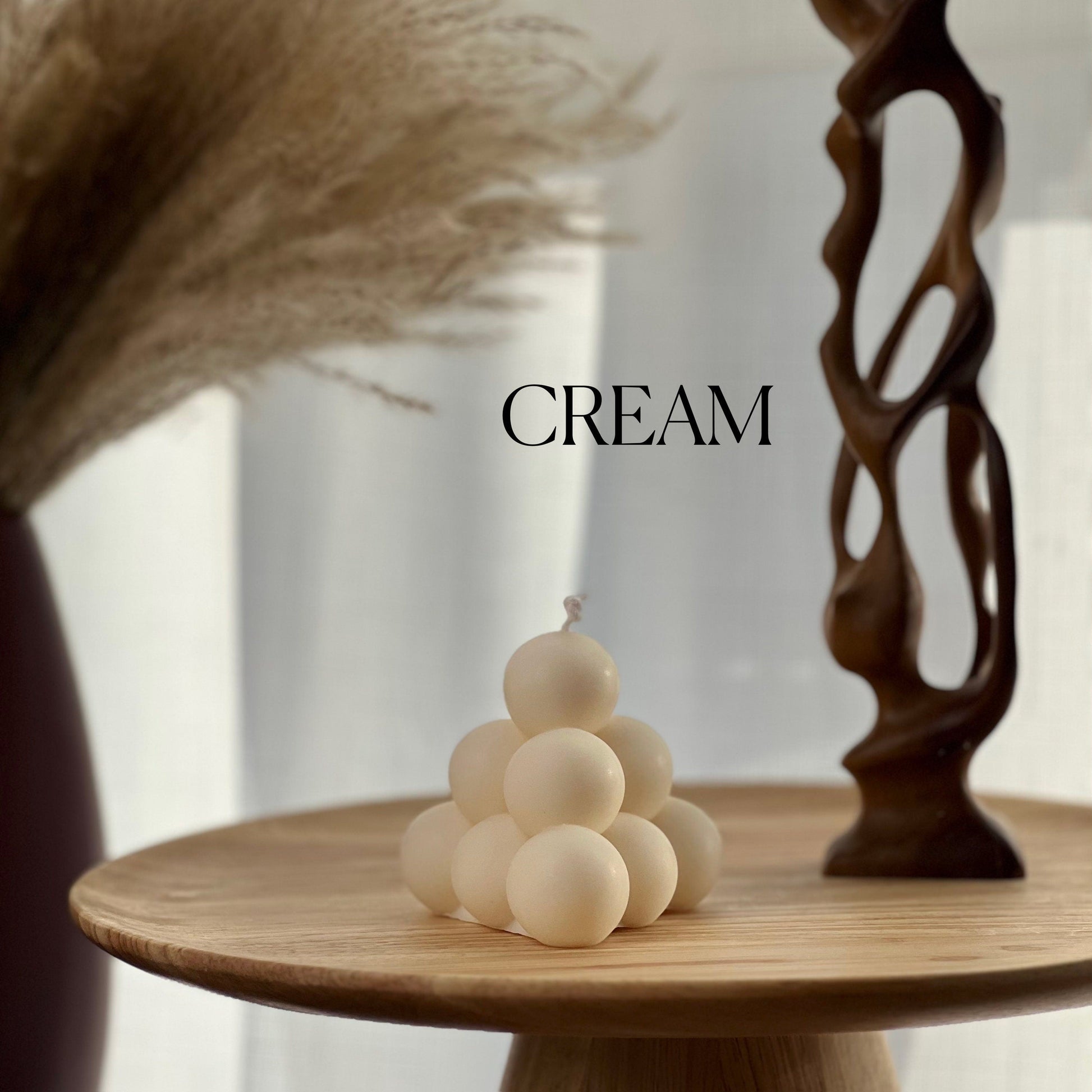 Bubble Pyramid Candle | Soy Shaped Candle | Decorative Candle | Aesthetic Candle | Minimalistic Decor | Unscented Candles | Unique Candle |-3